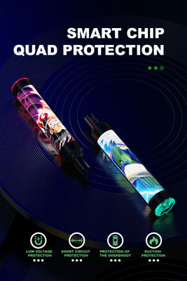 빛을 낸 빛 도파로 PC 파이프 투명 쉘 다채로운 빛 E-담배
