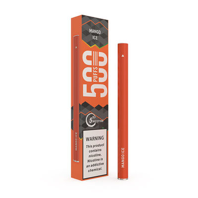 망고 아이스 펜 전자 담배 그리기 활성화 1.3ml 500 퍼프 280mAh 배터리
