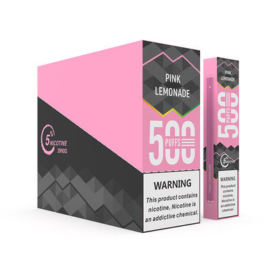 핑크 레모네이드 펜 전자 담배 50mg 500 퍼프 1.3ml 일회용 포드