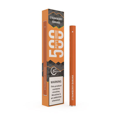 주황색 280mAh 연기 전자 담배 비 재충전용 1.3ml 500 퍼프