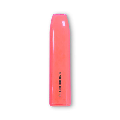 분홍색 500mAh 처분할 수 있는 편평한 Vape 펜 깍지 장비 경량 복숭아 우롱 호의